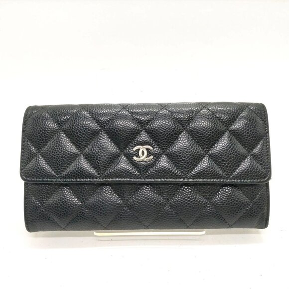 Chanel Long Wallet Black Caviar Skin 550-082425 - Picture 1 of 9